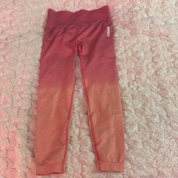 Gymshark pink and orange ombre leggings size M - Picture 3 of 5
